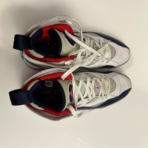 Nike Air Jordan Jumpam Two Trey DO1925 102 "White/Navy-University Red" Size 10 - Picture 10 of 16